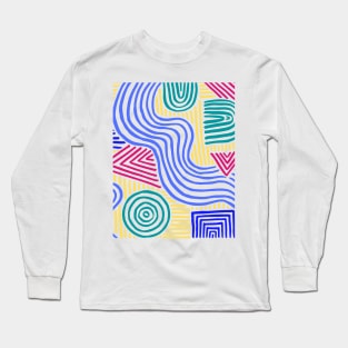 Bright geometric design Long Sleeve T-Shirt